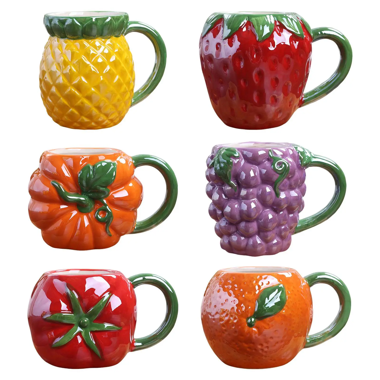 

Cute Ceramic Morning Cup Durable Tea with Handle Hot or Cold Drinks Juice Water Cup Ceramic Mug for Party Office Holidays