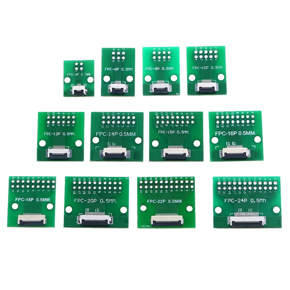 Carte adaptateur de câble flexible FPC FDavid, connecteur de pas de 0.5mm SMT à 2.54mm 4P/6P/8P/10P/12P/14P/15P/16P/18P 20P/22P/24P/26P/30P