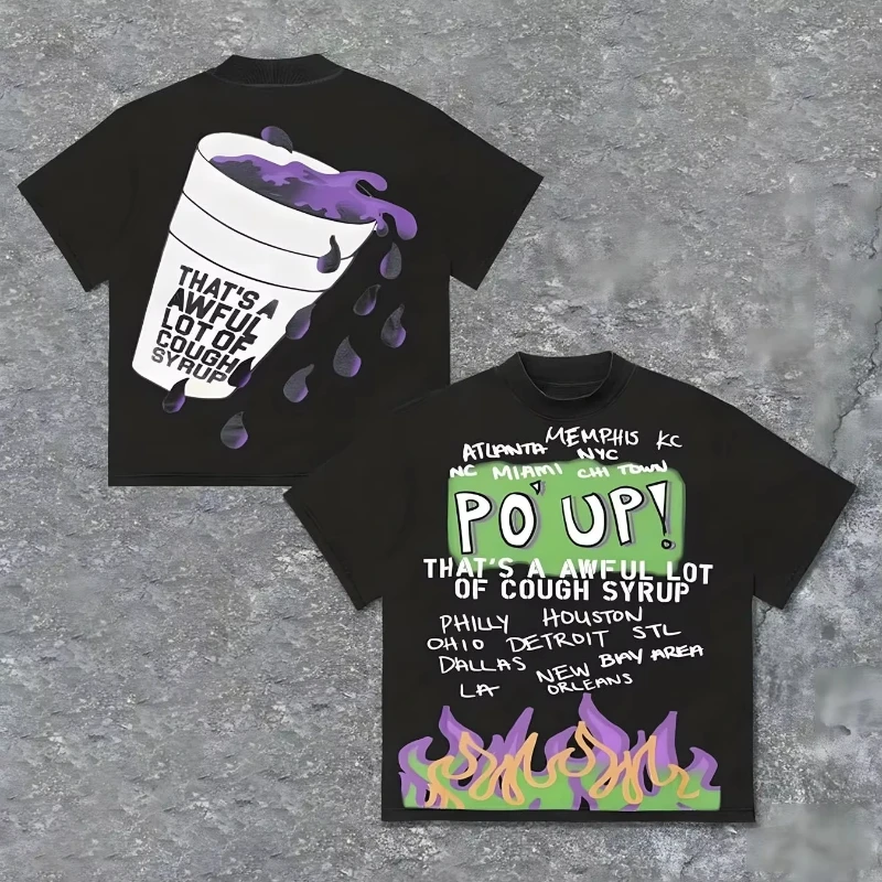 

Американский хип-хоп Y2K, модная повседневная и удобная футболка, бутик, летняя новая мода в стиле ретро, мужские и женские уличные топы