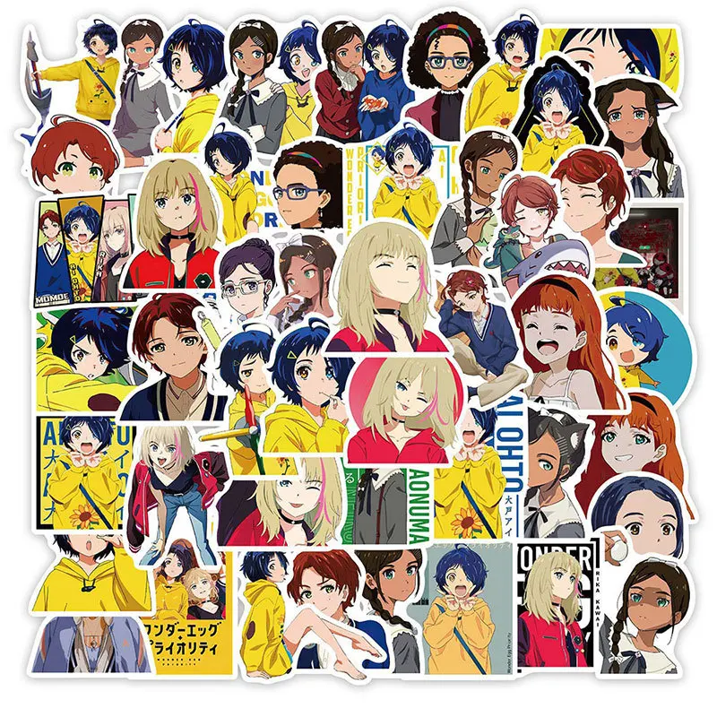 50 Stück Anime WONDER EGG PRIORITY Ohto Ai Aufkleber Ästhetische Abziehbilder Gepäck Laptop Handy DIY Wasserdichte Sticker
