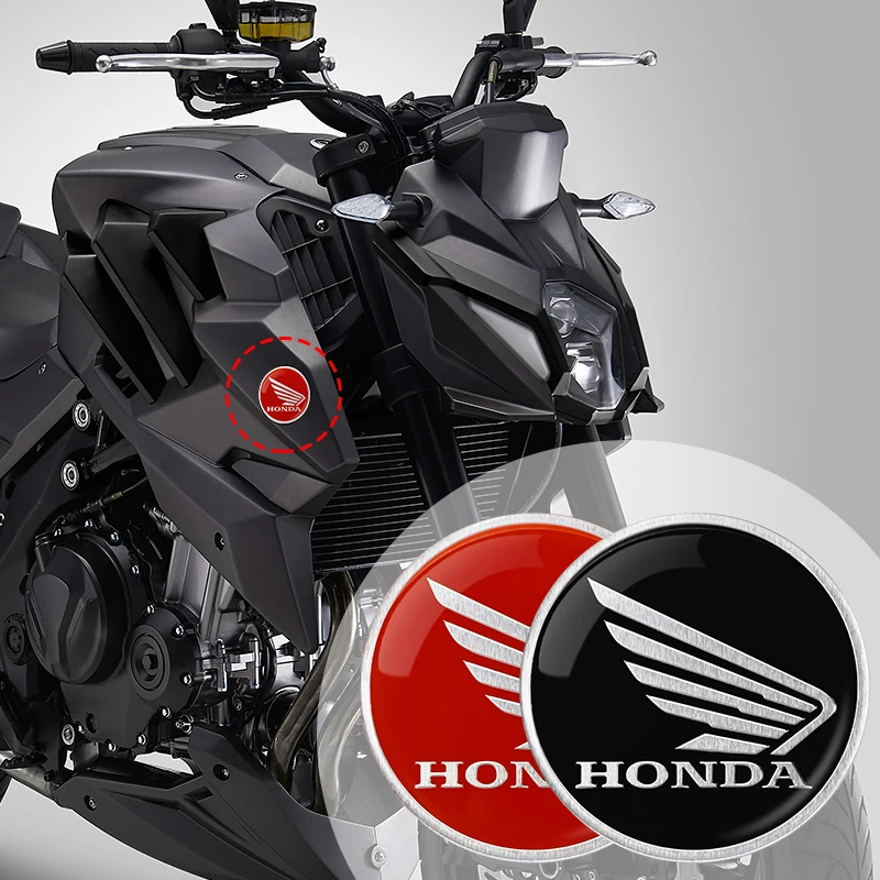 2 قطعة ثلاثية الأبعاد دراجة نارية تعديل سيارة ملصق معدن الألومنيوم ملصق مائي دائري دراجة نارية ملصقات لهوندا CRF CB CR XR CRM CBR 125R