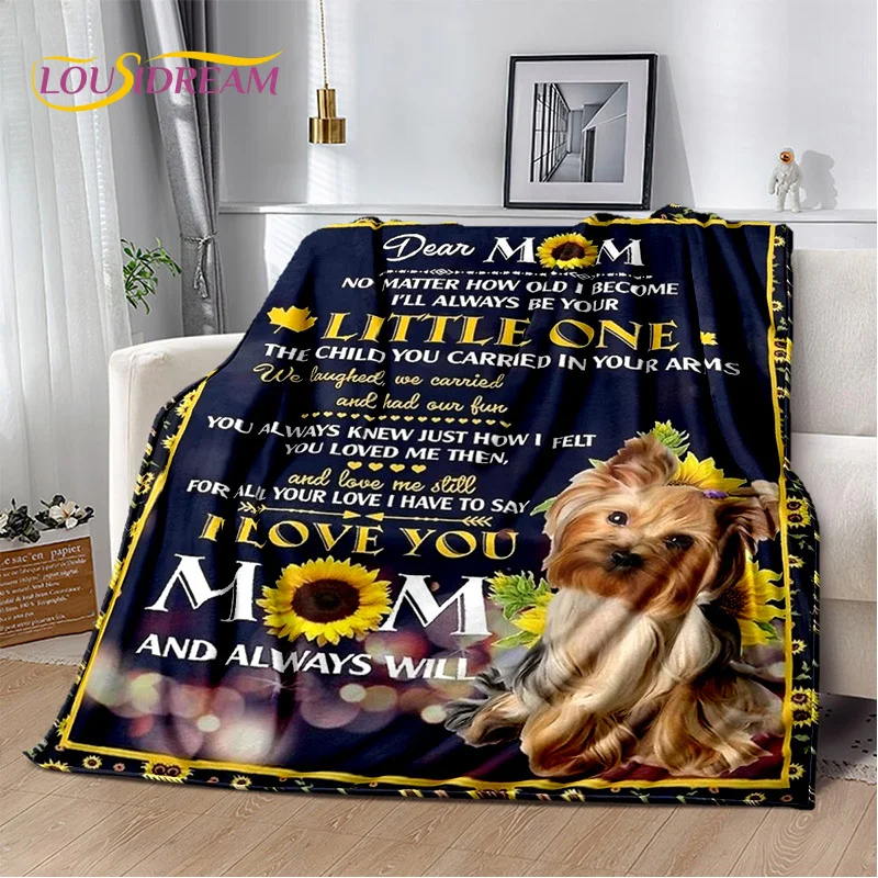 

Thanks To My Mom Dad Wife Husband Letter Christmas Present New Year Blanket,Soft Throw Blanket for Home Bedroom Bed Sofa Cover