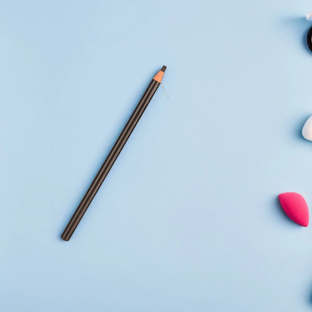 

2Pcs Waterproof Sweatproof Eyebrow Pencil Long Lasting Pull Line Design Natural Brow Makeup Tool Eyeliner Brush