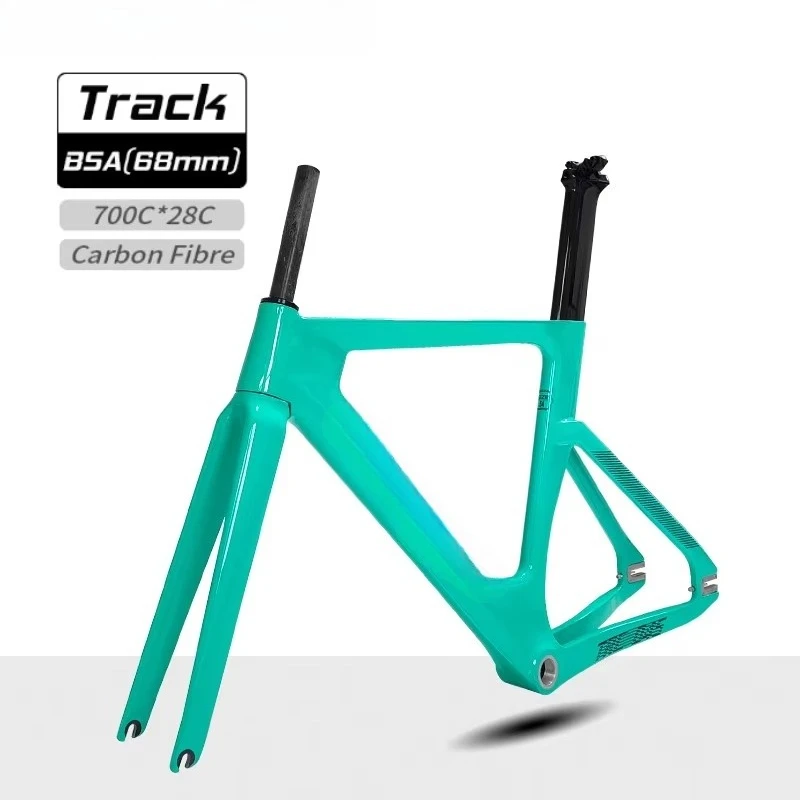 

Carbon Track Bike Frame 700*28C Single Speed Carbon Fiber Road Fixed Gear Frameset TT Bike