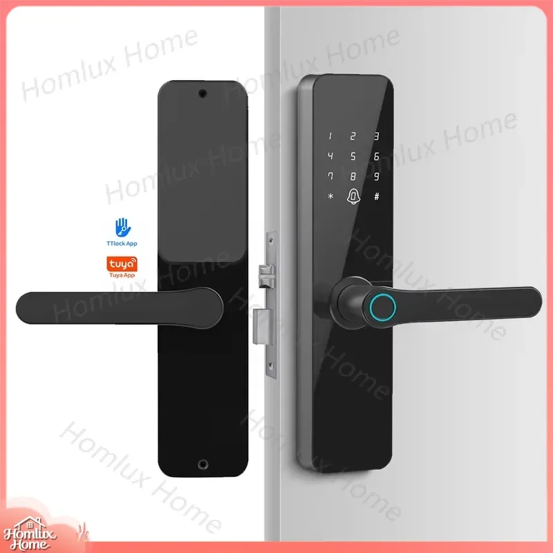 Outdoor Digital Fingerprint Smart Door Lock for Wooden Doors Tuya App BLE WiFi Cloud Mobile Phone Control Smart Home