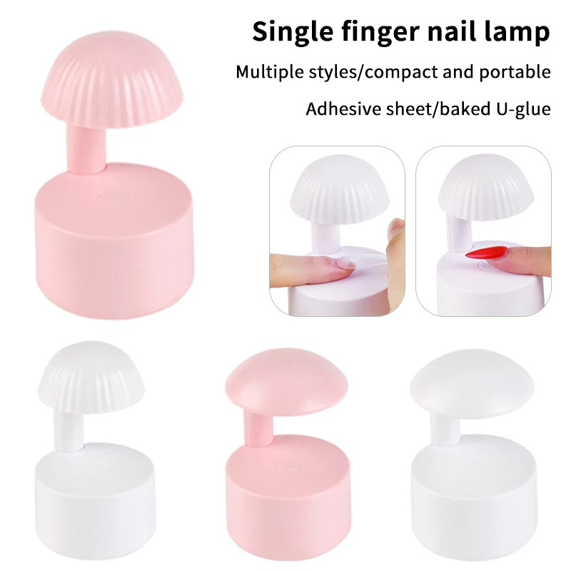 Portable Cute Mini Mushroom Nail Lamp UV LED Nail Dryer Type-C Charging Quickly Dry Nail Art Tools Nail Enthusiasts