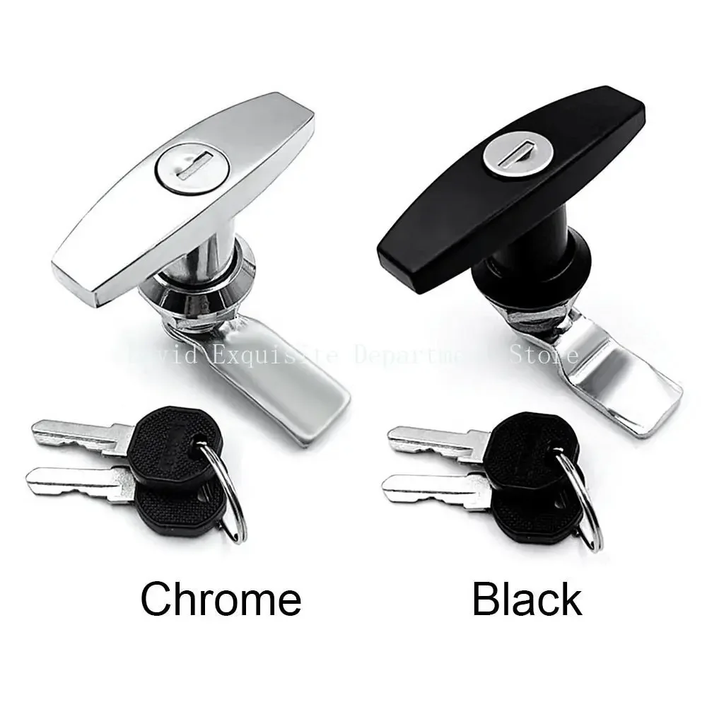 Truck T-handle Lock with Keys Trailer Latch Camper RV Door Replacement Driving Security Electrical Controller Cabinet