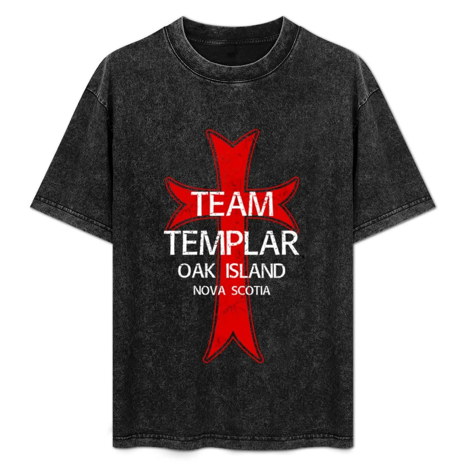 

Oak Island Treasure Hunter Knights Templar Cross Mystery Nova Scotia T-Shirt Big Size Crew Neck T-Shirt