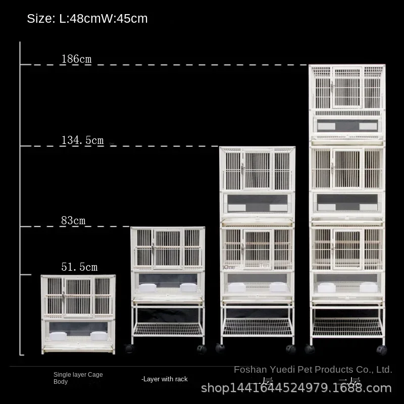 Triple Bird Cage Parrot Cage Peony Villa Tigress Xuanfeng Space Extra Large Multi-layer Group Bird Cage 2213