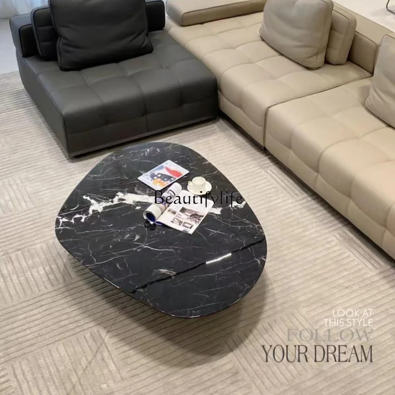 

Living room household marble coffee table irregular special-shaped light luxury small apartment