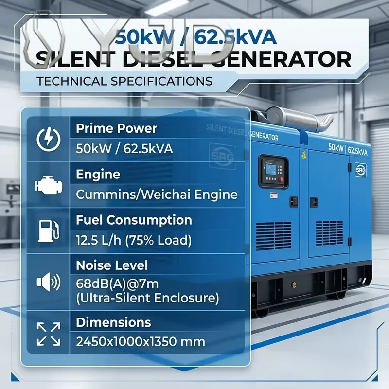 15kW Single Silent Generator Set CE EPA Certified for Engine Trailer Type 50/60Hz Easy Maintenance Parallel