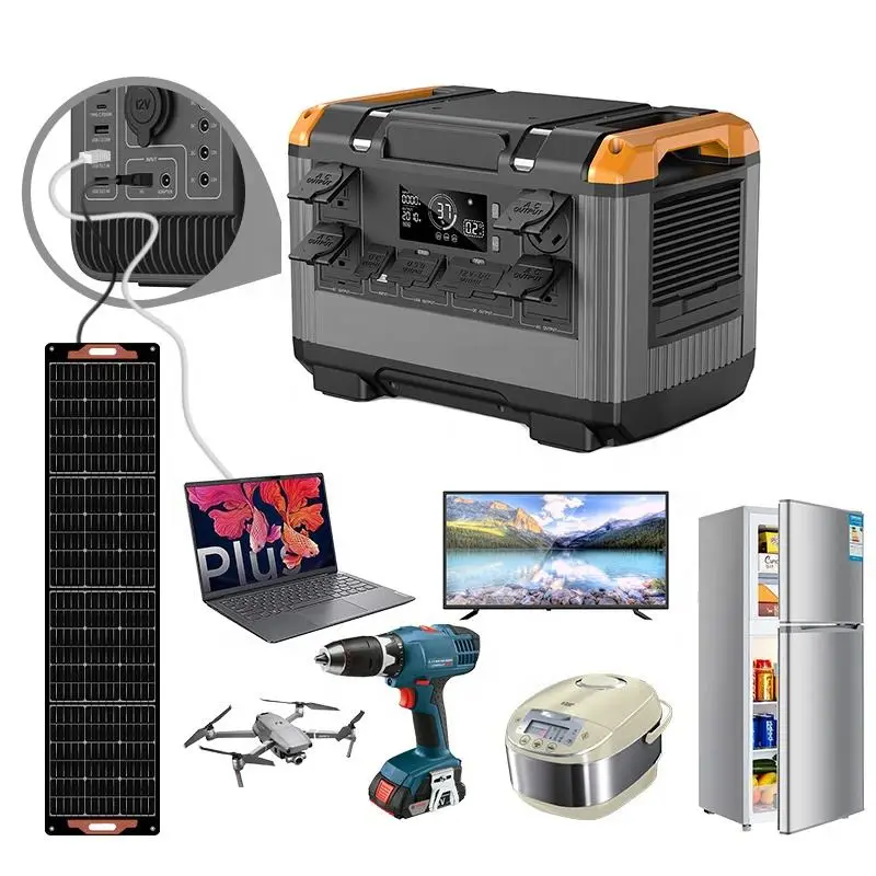 Portable 3000W Mini Solar Station Fast Charging Camping Outdoor Beach Activities LiFePO4 USB Generator CE Certified Flash Car