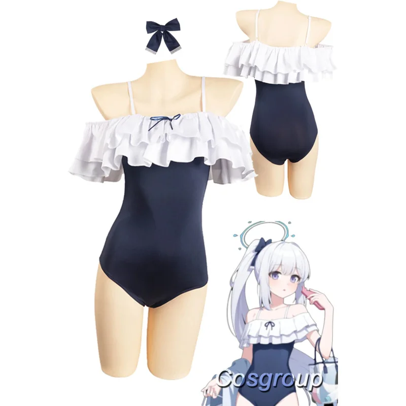 Tsukiyuki-Maillot de bain Cosplay pour femmes adultes, vêtements d'Halloween, jeu d'anime, Blue Archive, Fantrenfor, Kawaii, été