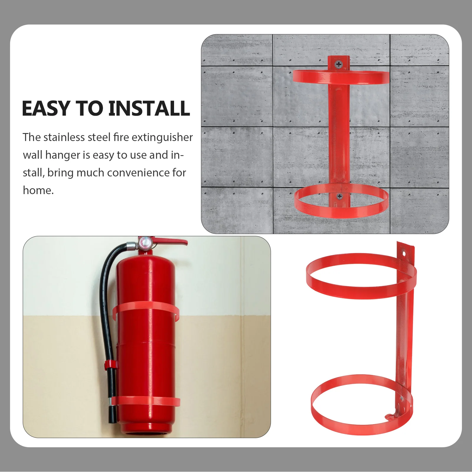 Fire Extinguisher for Home Hanger Holder Mount Wall Bracket Conjoined Storage Mounting Red