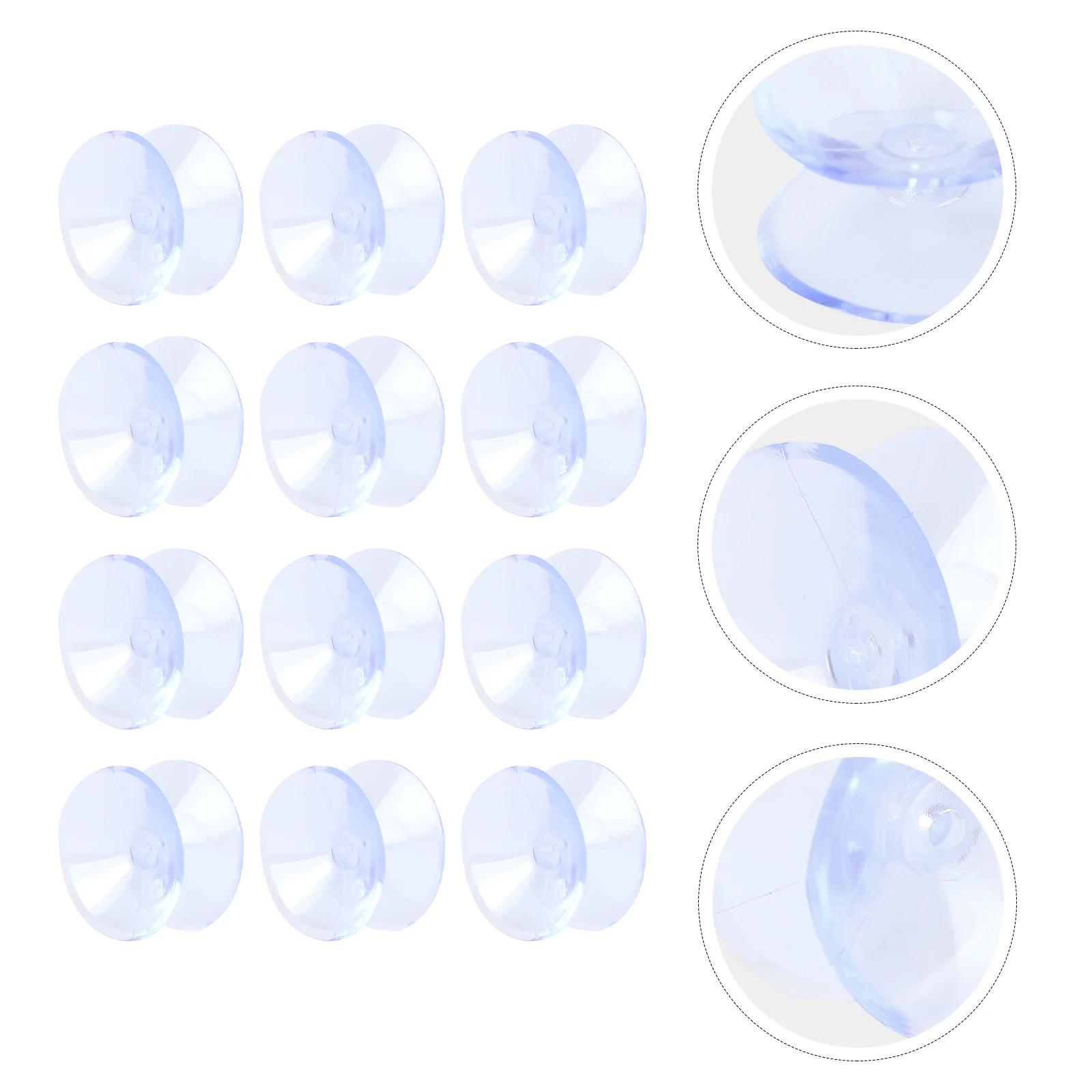 Double-sided Suction Transparent Suckers Silicone Without Hooks Rubber Pads for Glass Cups