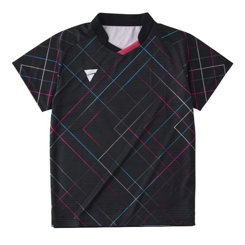 Uniforme de Competição de Tênis de Mesa VICTAS, Camiseta de Manga Curta, Respirável e de Secagem Rápida, Roupas Esportivas pa...
