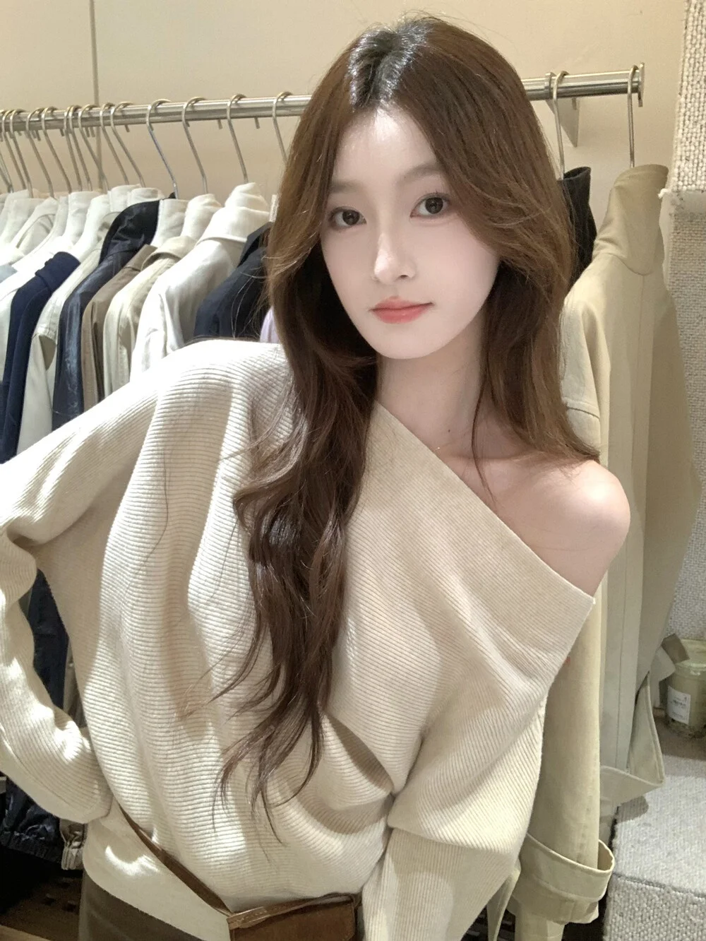 

Корейский вязаный топ с колючками, женский модный утягивающий топ Batwing Sve irt на осень, Новое поступление, универсальный