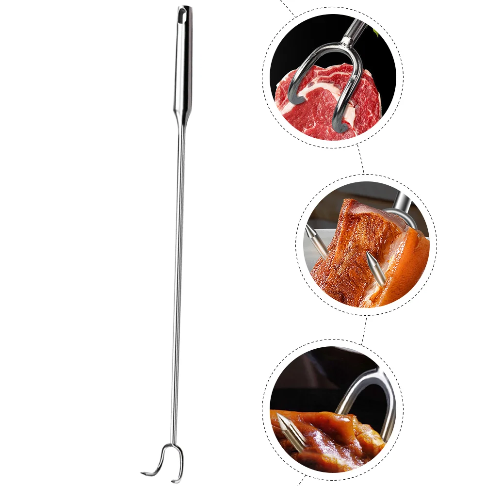 Braised Meat Hook Camping Bbq Barbecue Roasting Turner Mat Food Flipper Hooks Stainless Steel Reusable Kitchen Accessory