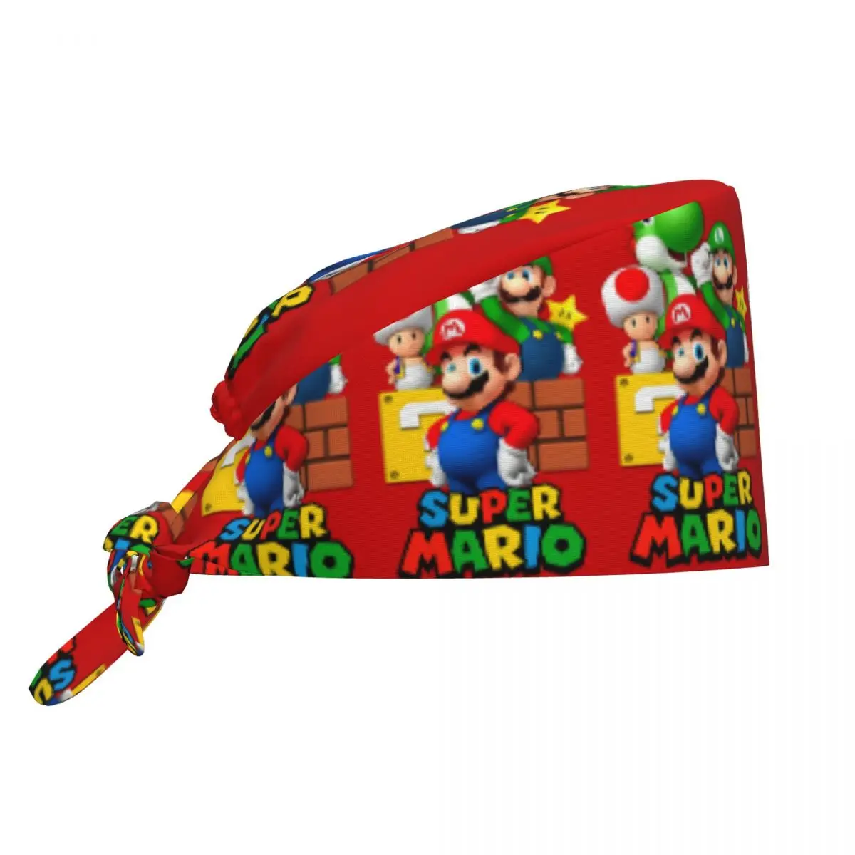 

Adjustable M-Marios Working Hat Women Men Kawaii Cartoon Character Colorful Printed Scrub Caps Scrub Nursing Doctor Surgeon Cap