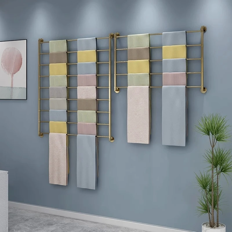Scarf Display Towel Rack Wall‑mounted Open Design Towel Rack Multi‑layer Clothes Storage Hangers Durable Household Organizer