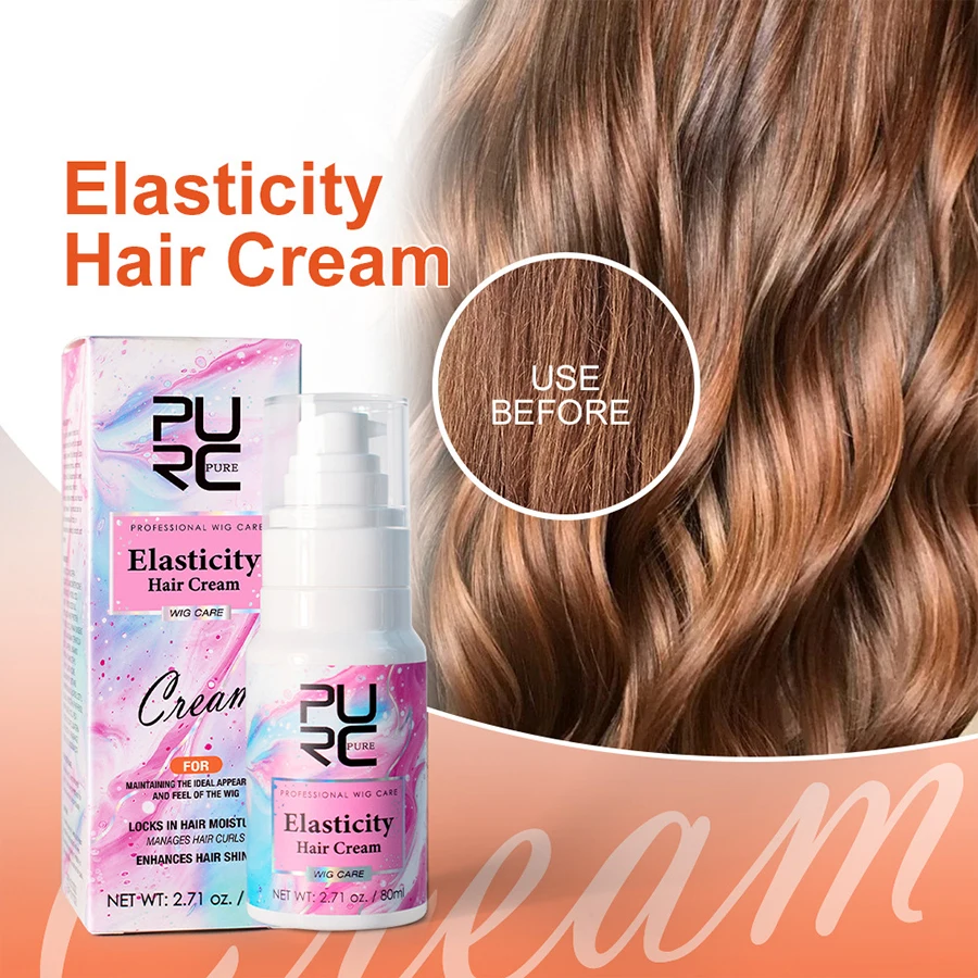 Elastizität Haarcreme für Perücke, tief gewellt, feuchtigkeitsspendend, glättend, wieder herreiht lockiges Haar, langanhaltende Styling-Haarpflegeprodukte