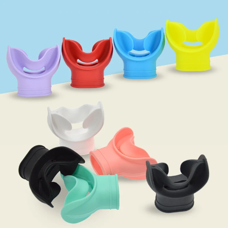 Silicone Snorkel Mouthpiece Comfortable Scuba Diving Regulator Mouthpiece Cover Octopus Holder Retainers Easy To Use