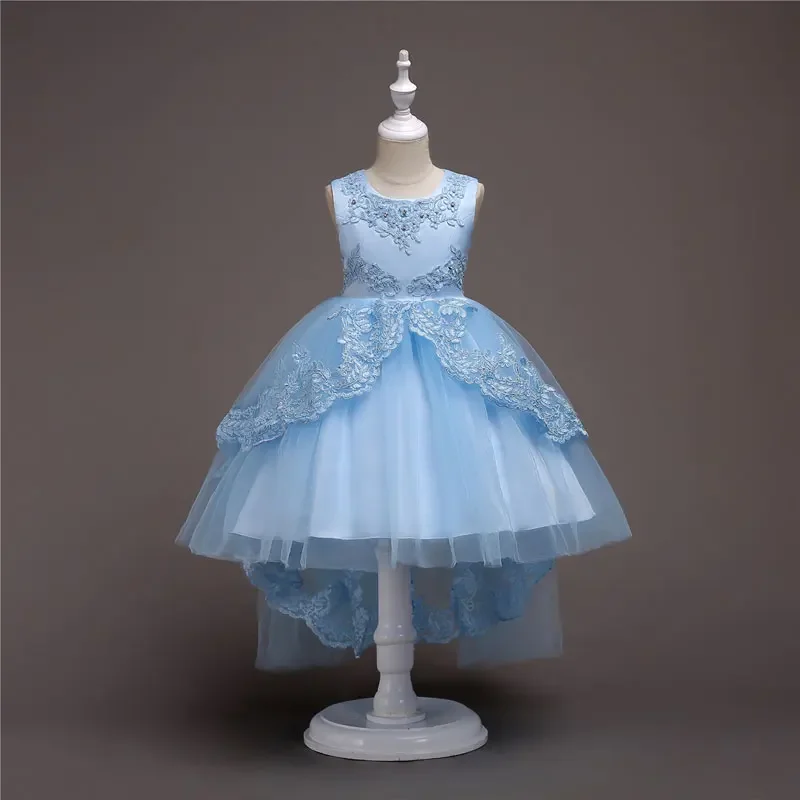 137 Four Seasons Princess Dress for Girls Fashion Kids Flower Girl Dresses Polyester Sleeveless Children Clothing Girls Dresses 3