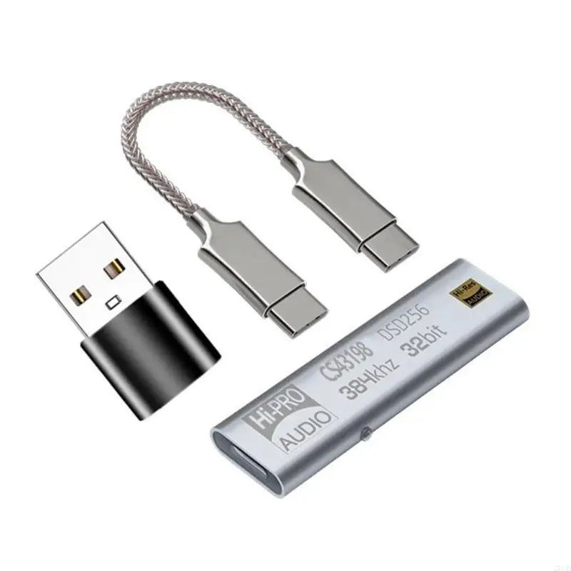 20CB سماعة رأس مكبرات الصوت CS43198 DSD64-258 فك تشفير Dongle USB C Decoding 32bit