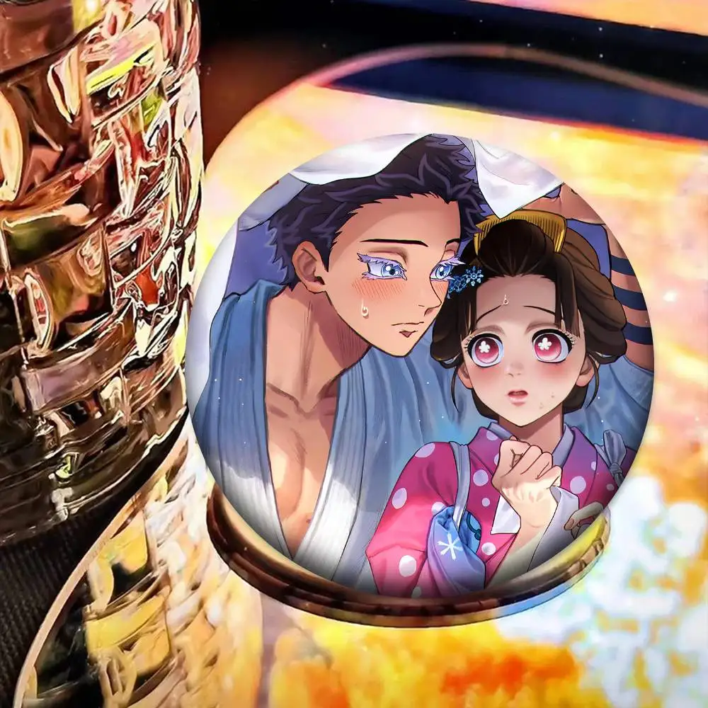 Love CP AnimeAkaza x Koyuki Badges 25 32 44 58 75 mm Round Cosplay Pin Bag Decor Fans Collect Friends Gifts Brooch Souvenir view 5