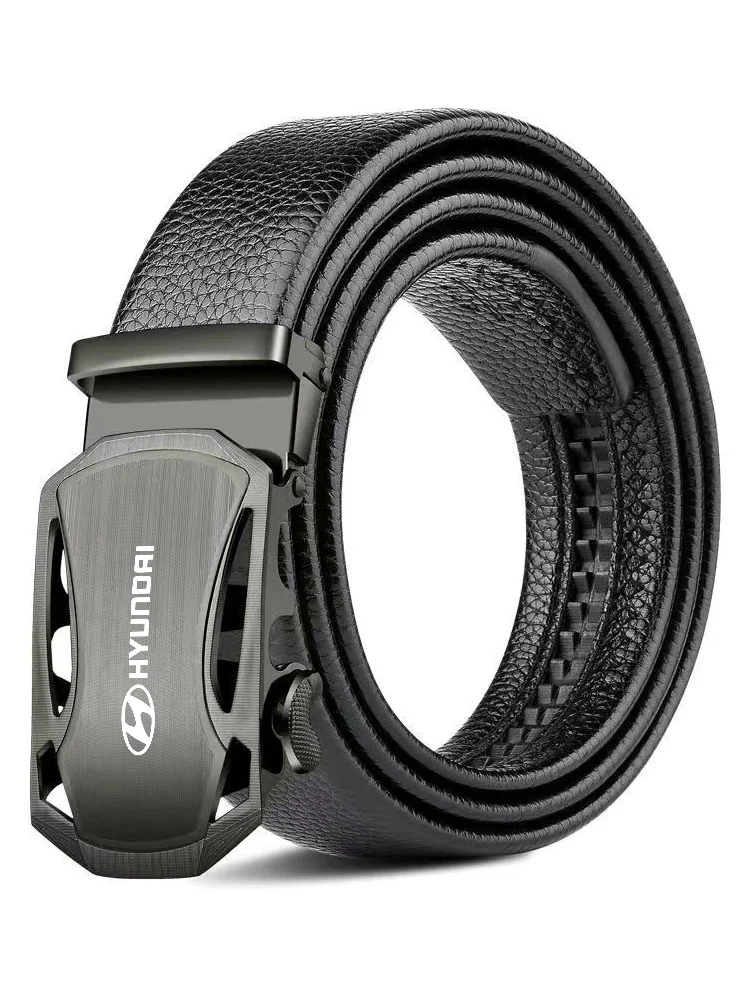 موضة رجال الأعمال حزام فاخر حزام مشبك معدني حزام التلقائي مشبك أحزمة الجينز لشركة هيونداي كونا i10 i30 توكسون N Line