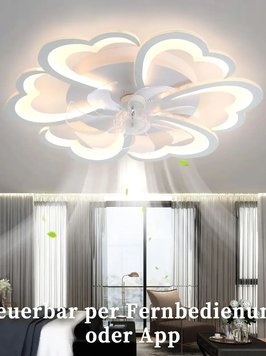 Deckenventilator Mit Beleuchtung LED Deckenlampe Mit Ventilator Dimmbar 72W Ventilator Mit Licht Für Wohnzimmer Schlafzimmer