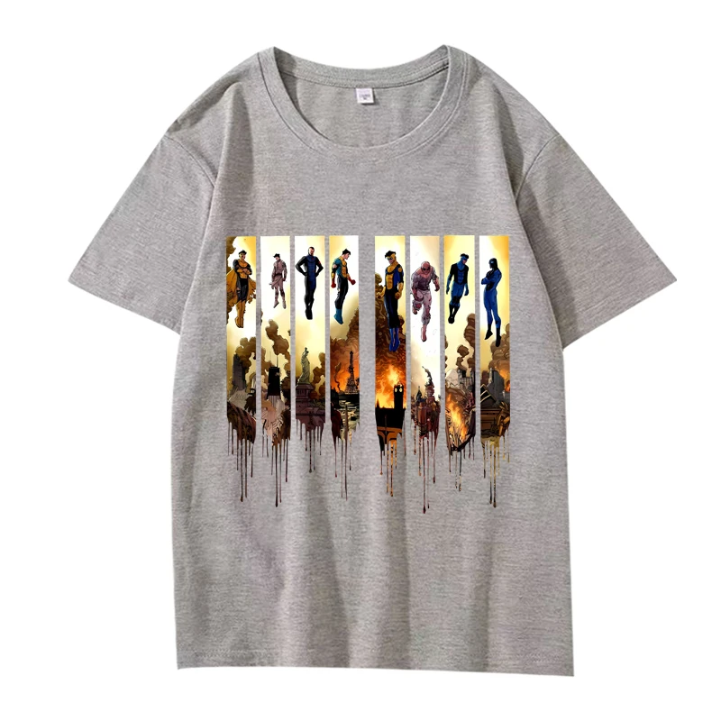 The Invincible war Comic Art Classic  T Shirt men women Oversized 100% Cotton Hot sale short sleeve Summer Unisex plus size tops - Image 4