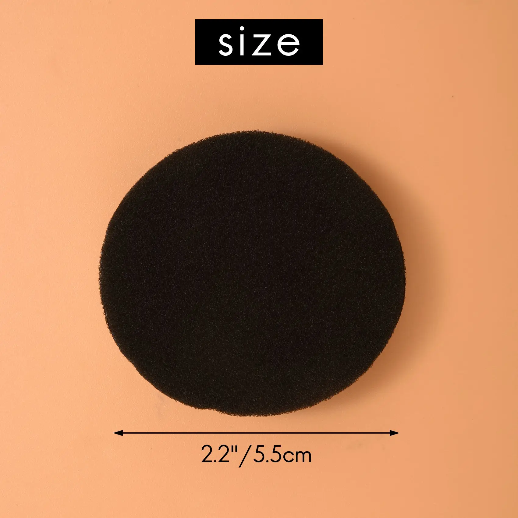 交換用イヤホンパッドカバー、黒のヘッドフォン、55mm、4ペア