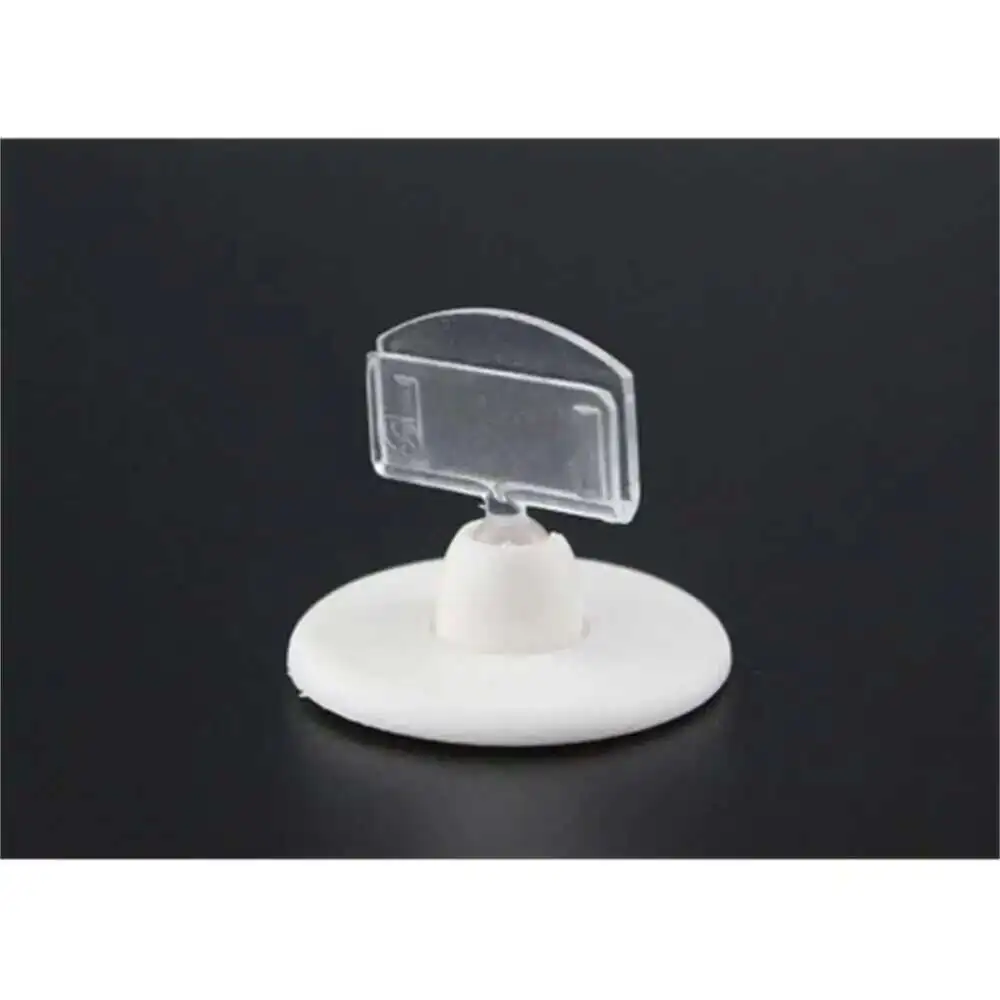 Promotion Pop Price Tag Display Sign Clip Table Desk Sign Display Stand U Snap Plastic Base Sticky Label Holder