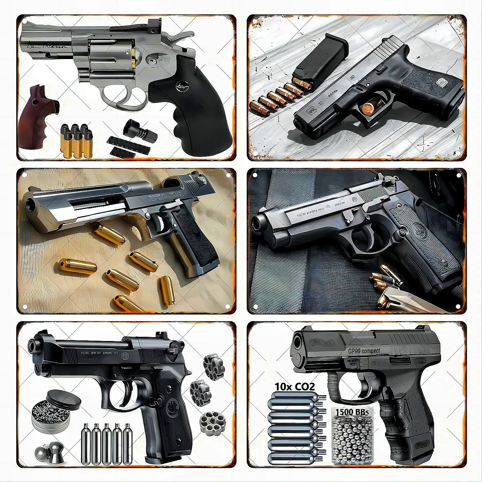 Letrero Metálico Decorativo con Diseño de Pistola en Estilo Vintage, Póster para Hogar, Sala de Estar, Bar, Club, Fiesta, Cuarto de Hombre, Decoración de Pared