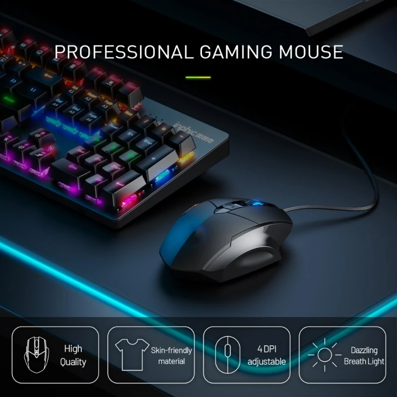 USB Computer Corded Mouse Corded Mouse 6 Button Corded Optical Mouse Office Home