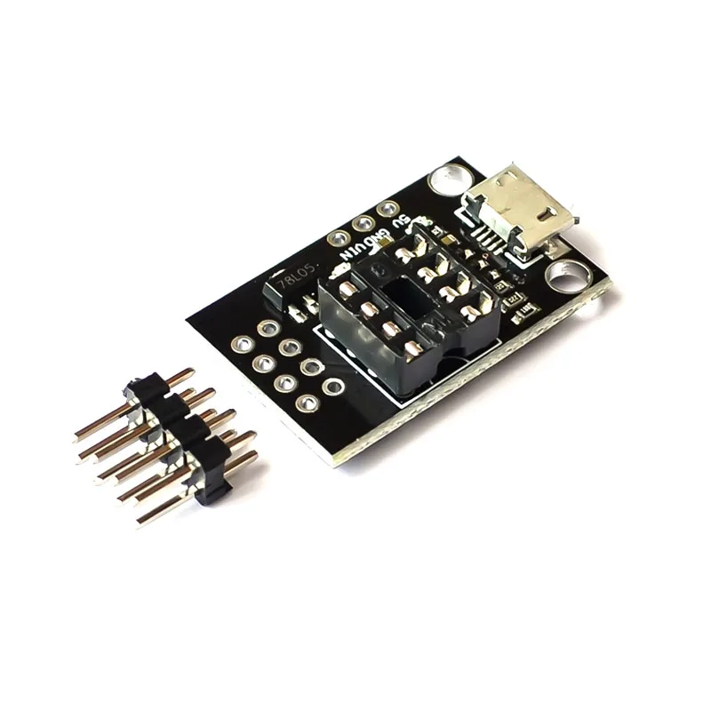 T42 ATtiny13A / ATtiny25 / ATtiny45 / ATtiny85 Papan Telanjang Pemrograman Pengembangan ATTINY Dapat Dicolokkan