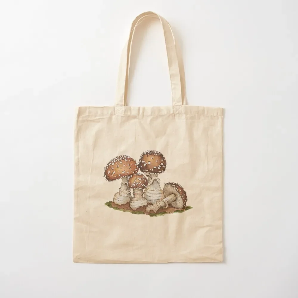 

Autumn mushrooms stickers Tote Bag eco pack bags luxury women Shopper Tote Bag