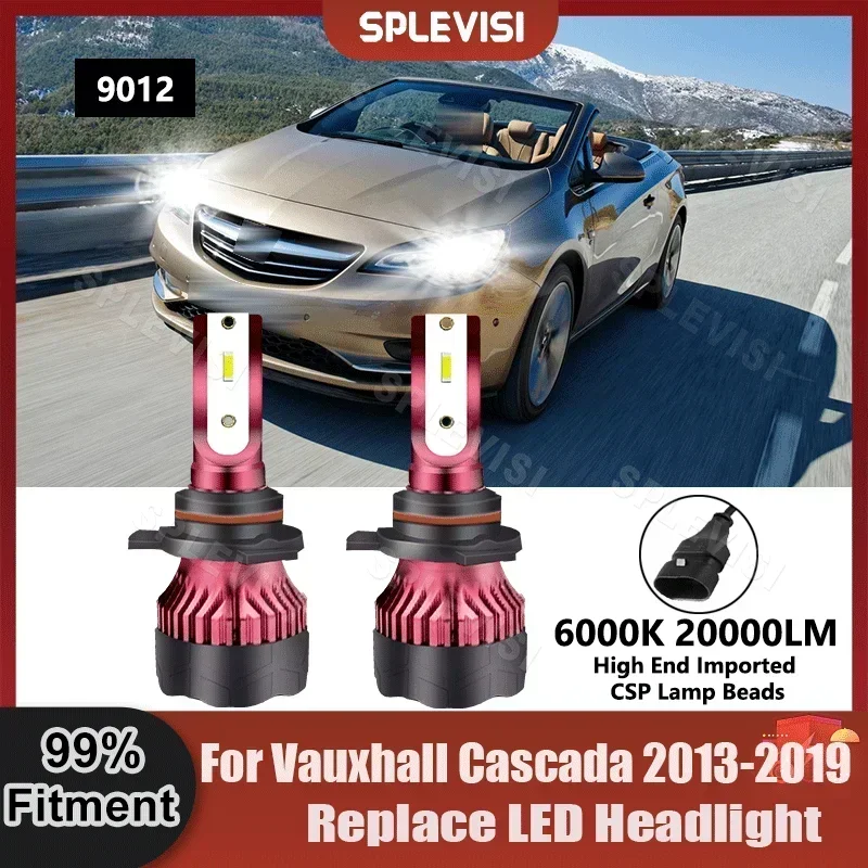 

1 пара, 9012 HIR2, лампы для передних фар, чипы CSP для Vauxhall Cascada 2013, 2014, 2015, 2016, 2017, 2018, 2019, автомобильная лампа