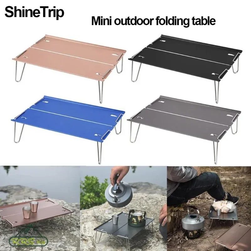 

ShineTrip Picnic Folding Table Outdoor MiniTable Aluminum Alloy Picnic Table BBQ Traveling Desk Outdoor Fishing Desk For Camping