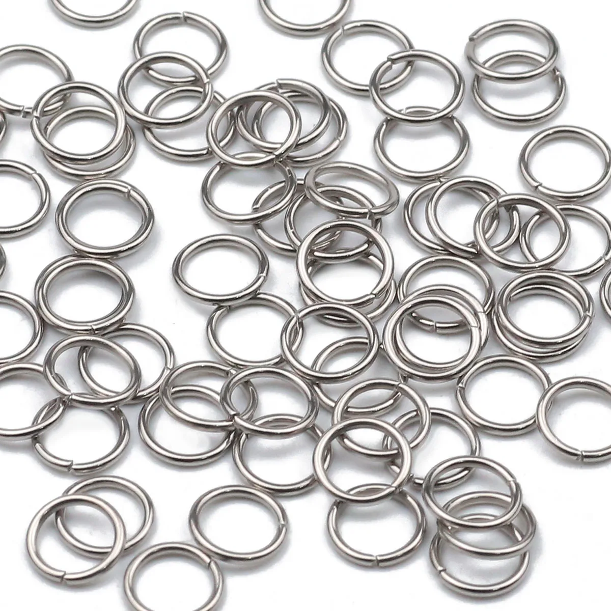 

200PCS3-10MM Stainless Steel Connecting Rings Open Jump Rings For Bracelet Necklace Earrings Keychain Jewelry Accessories Making