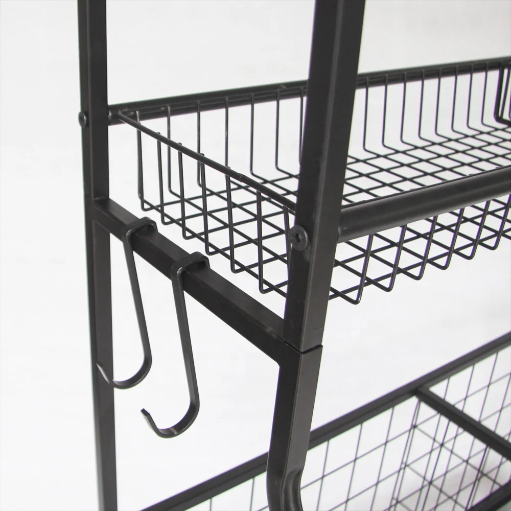 Металлический органайзер для спортивного оборудования в гараже, стойка для хранения мячей, хранилище для баскетбола спортивного снаряжения с корзинами и крючками