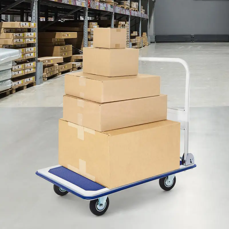 

Folding Push Cart Dolly with 360 Degree Swivel Wheels for Garage/Kitchen