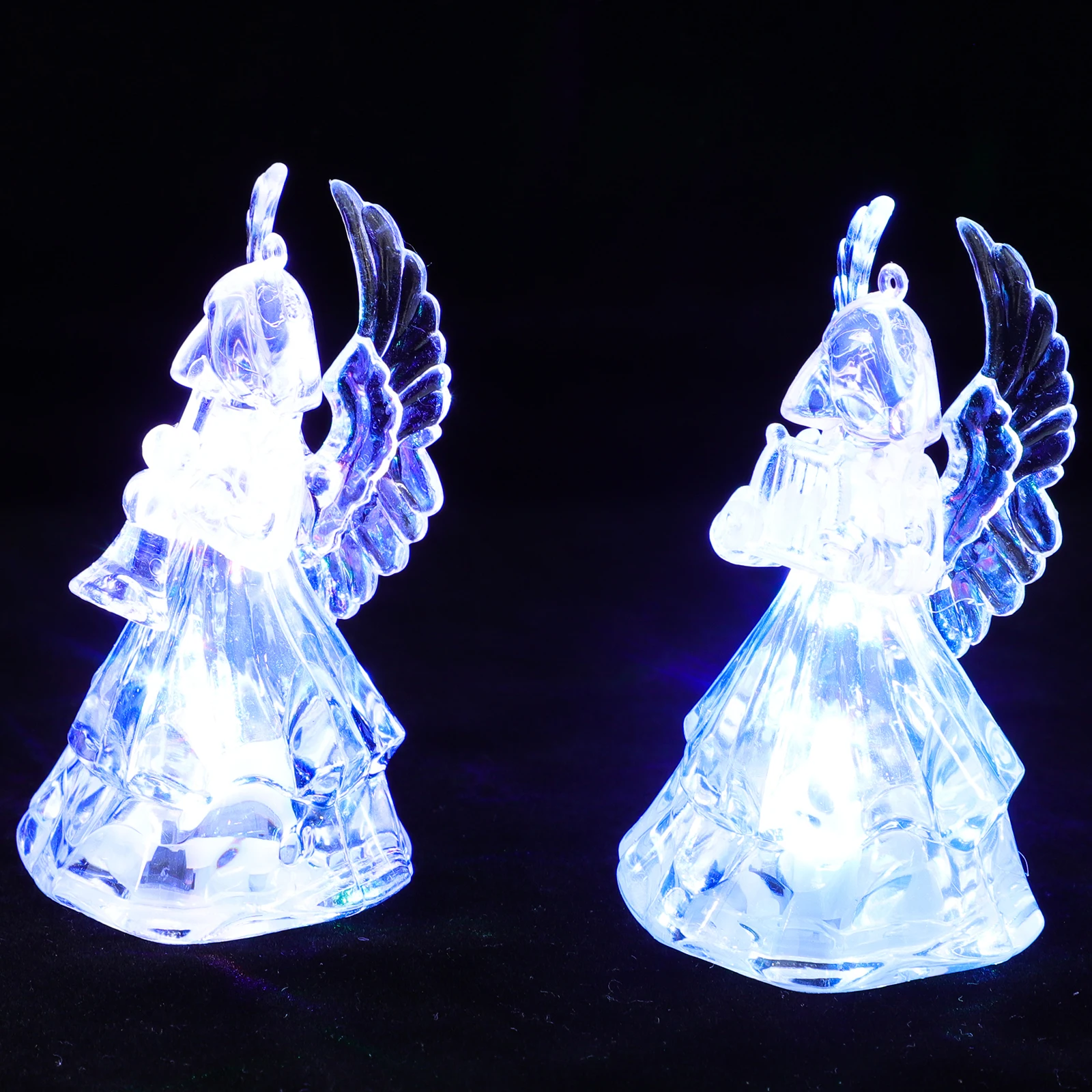 

2 pcs Acrylic Colorful LED Lamps Cartoon Shape Beautiful Lights Kids Bedroom Table Indoor Centerpieces Small Night