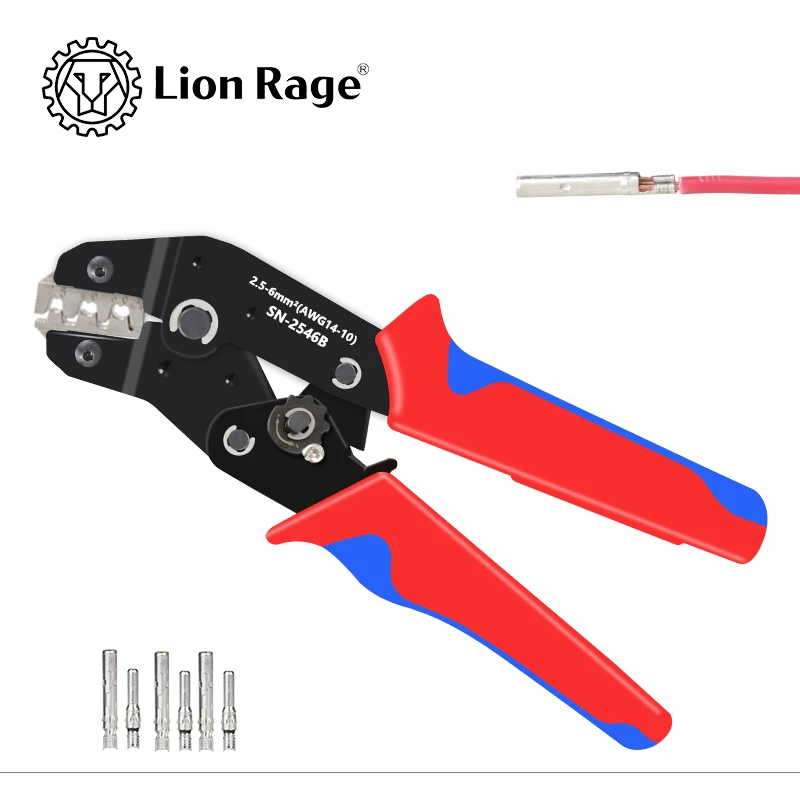 

Tab 2,8 4,8 6,3 SM2.5 DuPont2.54 инструмент с храповым механизмом для автомобильного коннектора, блестящие обжимные плоскогубцы 0,25-мм²/23-16AWG