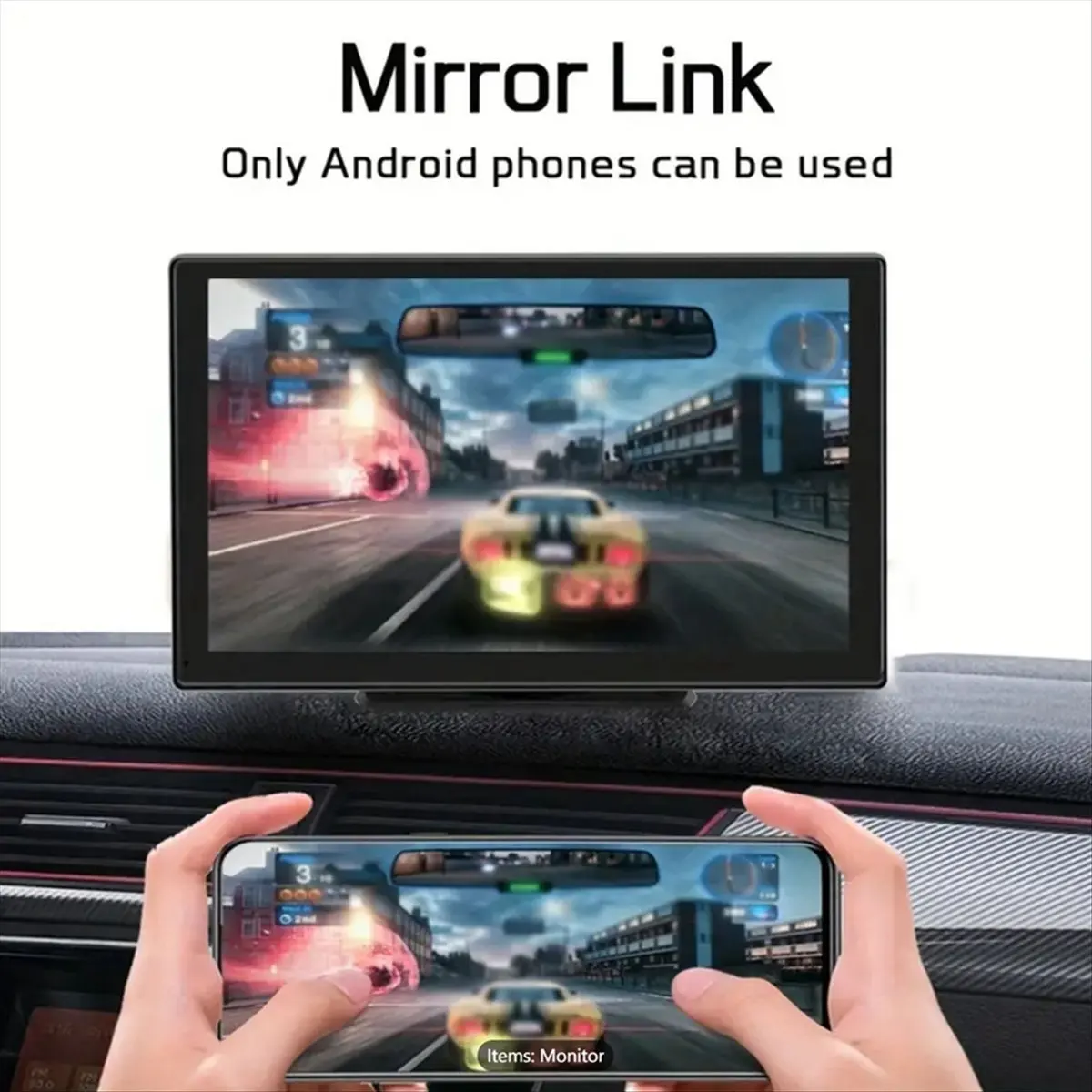 

A23G Portable Wireless Carplay Screen for Car,9in Wireless Apple Carplay&Android Auto,DVR,Car Audio Receivers GPS Navigation