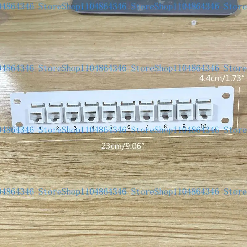 5Asd 10 Port Cat6 RJ45 über die Coppler Patch -Panel mit Rückenstange Wallmount oder Rackmount für Cat6 UTP STP -Verkabelung