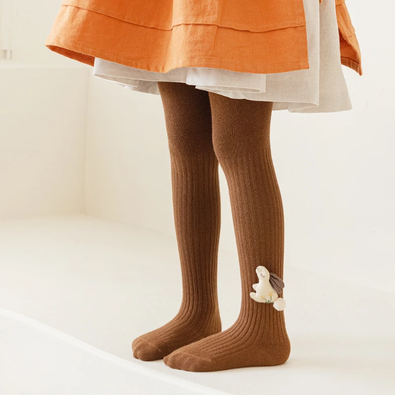 Collants en coton pour enfants, bas mignons, dessin animé, lapin, décor, filles, décontracté, polyvalent, extérieur, Leggings, FjPants astronomiques, printemps, nouveau