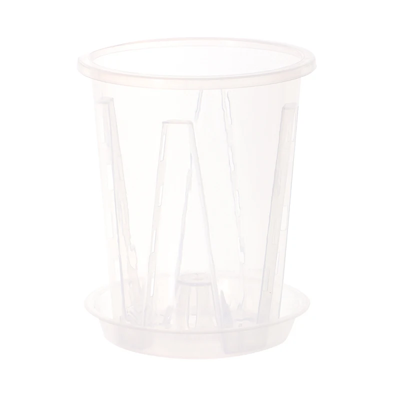 Vaso de flores transparente com controle de raiz, bandeja para plantio de orquídeas phalaenopsis com estôata, vaso de flores para decoração de jardinagem doméstica, 1 peça