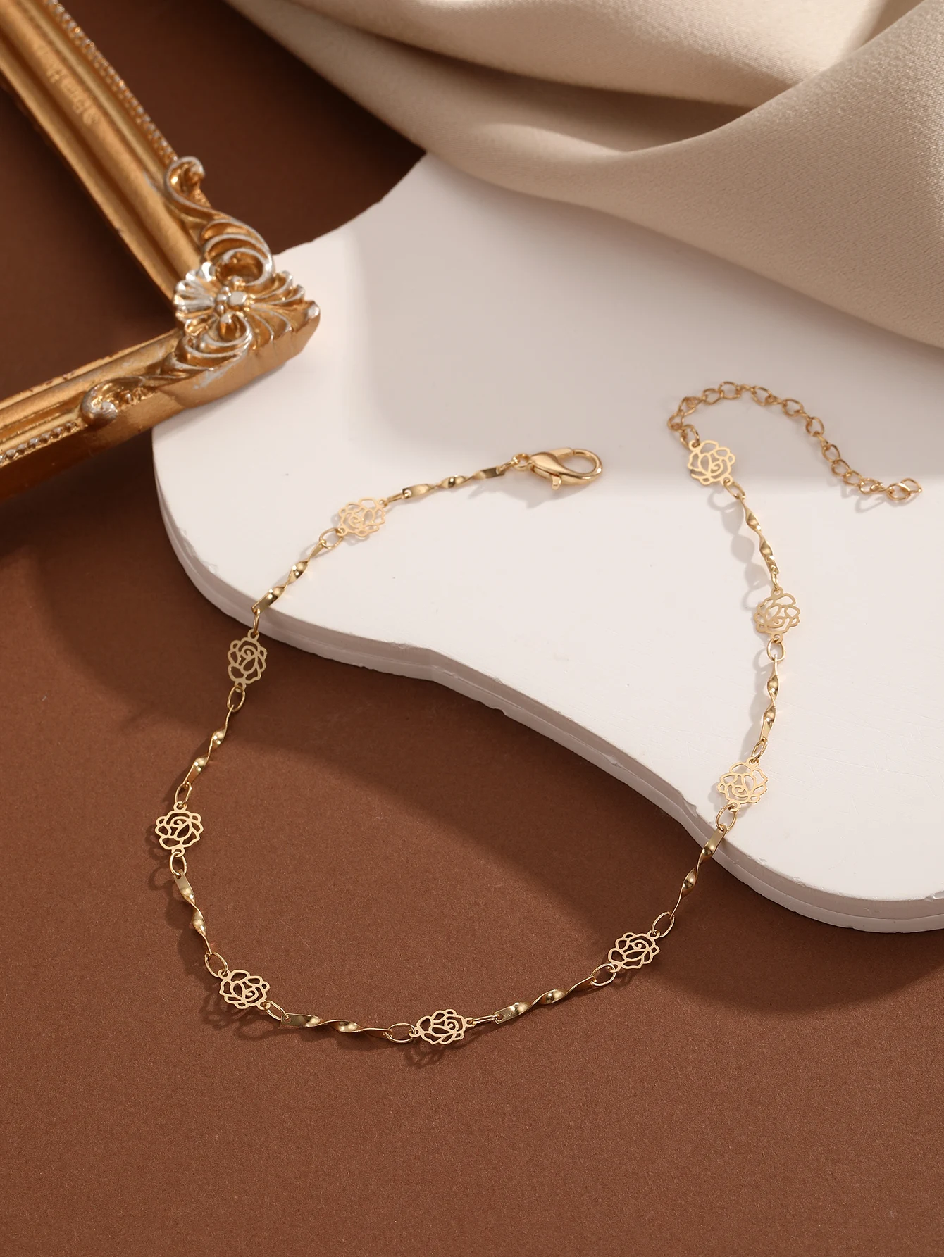 QIAMNI Bohemia Flower Beads Chain Anklet For Women Girls Ankle Bracelet On Leg Foot Trendy Summer Beach Wedding Jewelry Gift